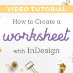 how to create a worksheet with indesign